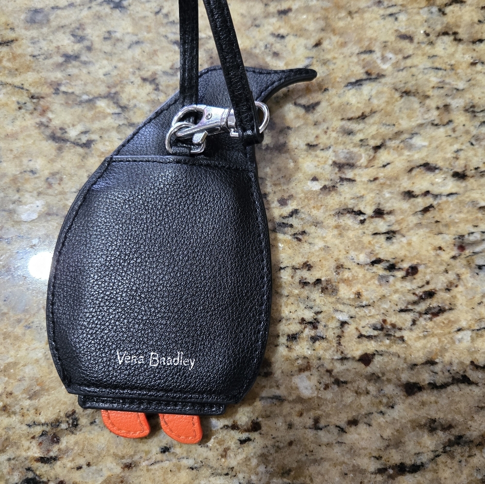 Vera Bradley penguin luggage ID tag holder - Picture 3 of 5